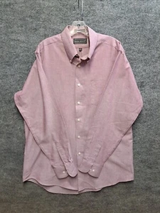 Magenta Dress Shirt David Taylor Mens 17 36/37 Long Sleeve Button Down Casual - Picture 1 of 5