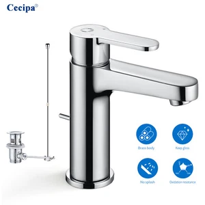 Waschtischarmatur mit Zugstange Wasserhahn Einhebelmischer Waschbecken Armatur - Bild 1 von 15