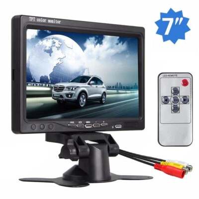 7" Color Car Monitor for Trucks Buses Rear View Camera,AV1/AV2 Video Switching - Image 1 of 4