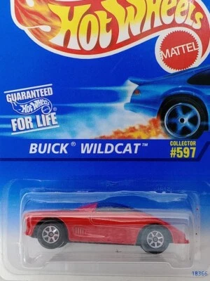 Buick Wildcat 1995 Hot Wheels rojo 7 velocidades coleccionista #597 nuevo en paquete nuevo en stock Foto 1 de 3