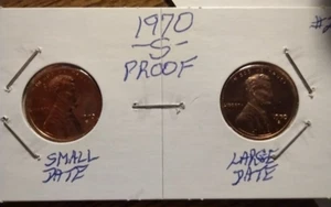 1970-S **PROOF** SMALL & LARGE DATE LINCOLN CENTS - L@@K AT PICTURES!!!!! #2 - Picture 1 of 2