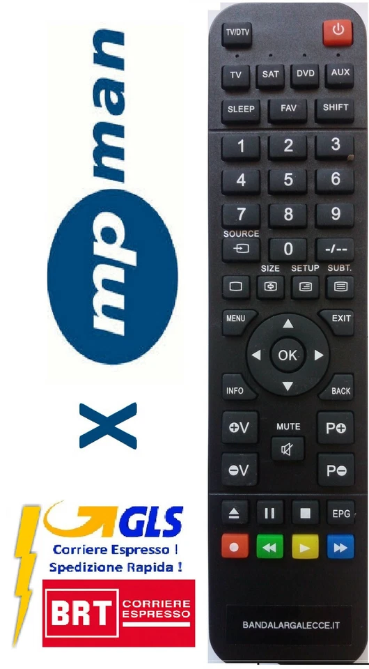 Telecomando di ricambio per MPMAN selezionare il modello arriva già pronto - Immagine 1 di 1