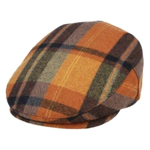 Country Side Check Tweed Flat Cap - Orange FC-99 - Bild 1 von 3