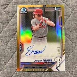 2021 Bowman Chrome Draft Jordan Viars GOLD auto /50