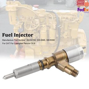 1PS Fuel Injector 2645A749 Fit Caterpillar Perkins C6.6 Fit CAT 320-0690 - Picture 1 of 11