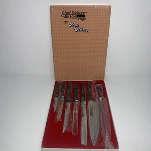 Vintage Chef Deluxe Miracle Edge By Frost Cutlery 7 Piece Knife Set - Picture 1 of 3