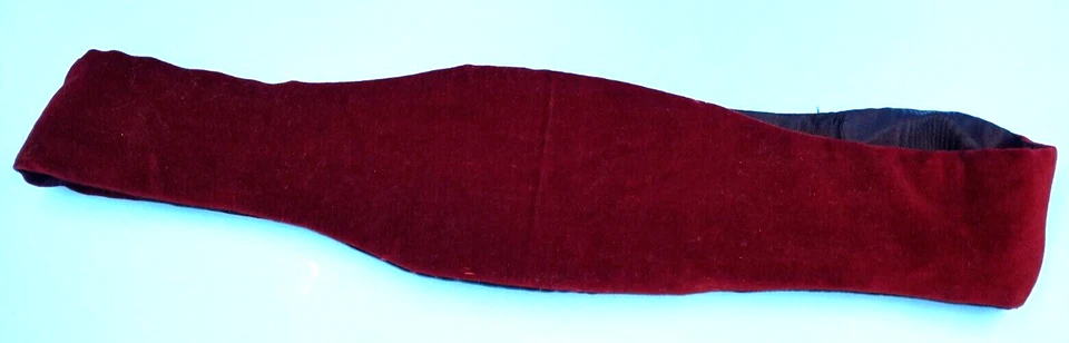 Cinturón Medici Rubí Pana Negro Moiré Forrado 38" Mujer Guerra Civil Reproducción Foto 1 de 4