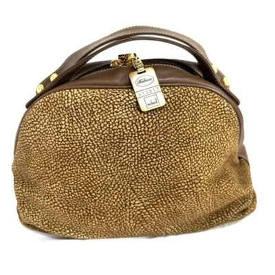 Vintage Lamb Suede Leather Bag Small Birds Eye Pouch REDWALL BORBONESE 913911 - Image 1 of 4