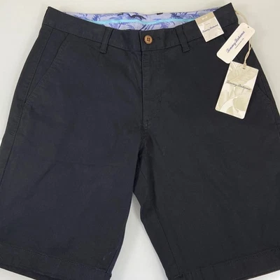 Tommy Bahama Boracay Pantalones Cortos Negros Entrepierna Frente Plano 10" Para Hombre Talla 30 NUEVO Informal Foto 1 de 4