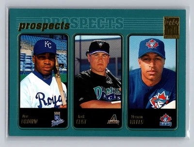 2001 Topps - Prospects Vernon Wells, Jack Cust, Dee Brown #736 - Image 1 of 2