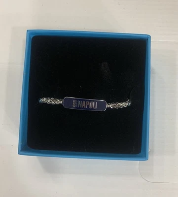 BRACCIALE UOMO IN ACCIAIO SSC NAPOLI REGOLABILE - Immagine 1 di 2