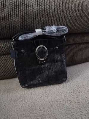 Bandolera MC cuero negro Foto 1 de 4