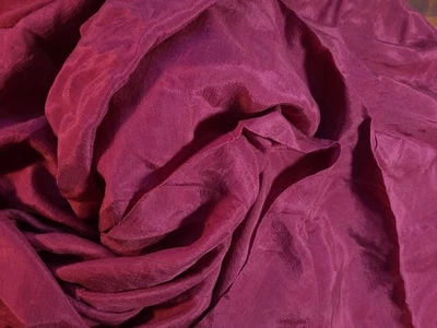 6 1/2 Yards Burgundy Natural Silk Habutai Lining Mulberry Silk Prewashed Fabric - Image 1 of 4