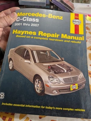 Haynes 01-07 Mercedes-Benz C-Class C230 C240 C280 C320 C350 Repair Manual 63040  - Image 1 of 4