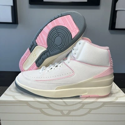 Nike Air Jordan 2 Retro Casual Shoes Pink FB2372-100 WMNS Sz 9.5 New - Image 1 of 4