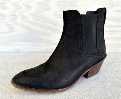Botas Western/Chelsea Rag & Bone New York de gamuza aceitada negras hechas en Italia talla 7,5 Foto 1 de 4