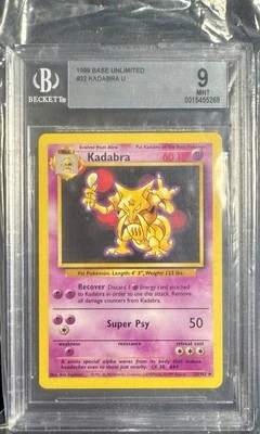 🔮 Kadabra 32/102 Pokemon Card - 1999 Base Set, BGS 9 Mint - Image 1 of 2