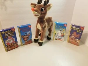 GEMMY Rudolph Red-Nosed Reindeer Talking Singing Light Up Nose VIDEO + VHS - Picture 1 of 18