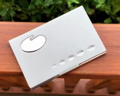 Vintage Business  Card Case Credit Card Holder New In Box - Silver  Matte - Image 1 of 4