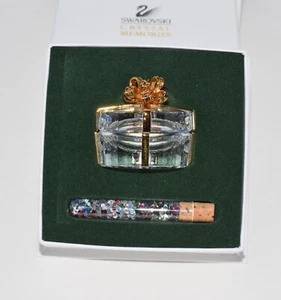 Swarovski Crystal Memories Secrets Gold Bow Surprises Jewelry Gift Box Retired - Picture 1 of 8