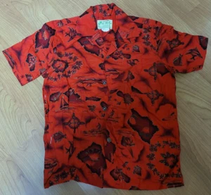 VTG Ui-Maikai Hawaiian Islands Aloha Shirt Youth 12 NEW Super Whale Maui Lahaina - Picture 1 of 4