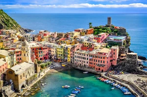 Fototapete-VERNAZZA CINQUE TERRE-(361P)-350x260cm-7 Bahnen 50x260cm-Italien XXL - Imagen 1 de 1