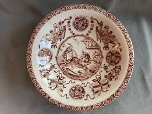 Antique Transferware Plate & Pedestal, Yeddo Pattern, R.S.R., England - Picture 1 of 10