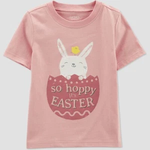 T-shirt rosa Carter's Just One You ️ bambino ""So Hoppy"" taglia 4T nuova con etichette - Foto 1 di 1