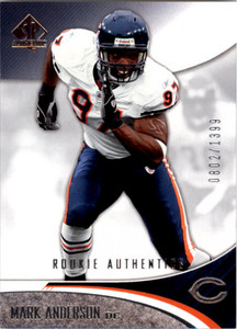 2006 SP Authentic #166 Mark Anderson RC /1399 - NM-MT