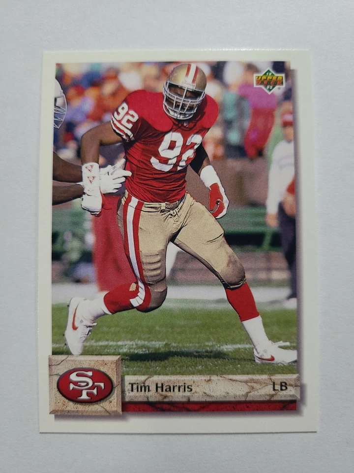 TIM HARRIS 1992 UPPER DECK FOOTBALL CARD # 267 E7838 - Image 1 of 1