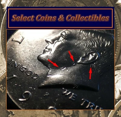 Mint Error 1995-P Kennedy Half Dollar Obverse & Reverse Die Clash! #1393 - Image 1 of 4