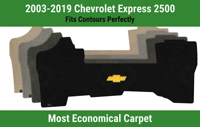 Alfombrilla delantera Lloyd Velourtex para Chevy Express 2500 '03-19 con pajarita dorada Chevy 1 Foto 1 de 4