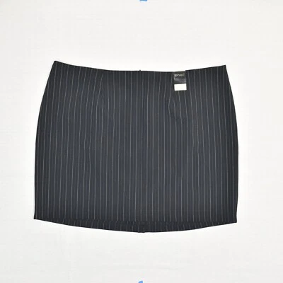 NEW Lane Bryant Women Straight Skirt Polyester Black Size 28 Metroline Stretch - Image 1 of 4