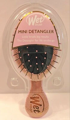 Escova úmida - Mini escova desembaraçadora geo - Escova de cabelo confete 1 peça - Rosa - Imagem 1 de 2