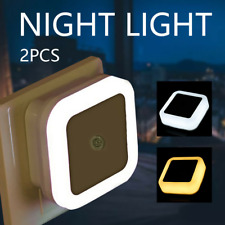 2Pcs Automatic LED Child Safety Night Light Plug in Low Energy Saving Light  UK