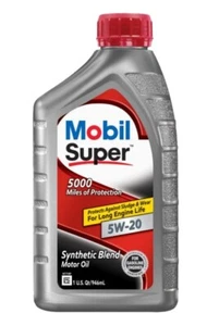 1 Quart Engine Motor Oil EXXON Mobil SUPER Synthetic Blend SAE 5W-20 - Picture 1 of 2