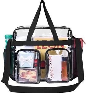 Clear Tote Bag Clear Bag Stadium Approved 12x6x12, Transparent See Through Cl... - Picture 1 of 9