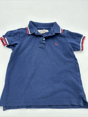 H&M Label Of Graded Goods Polo Shirt Youth Boy 2-4Y Blue Embroidered Logo…#9843 - Image 1 of 4