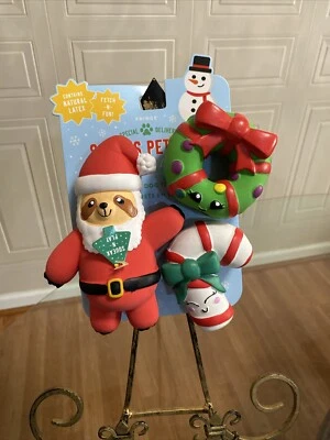 Fringe Santa’s Pet Shop - Juego de 3 / Juguete de látex chirriante para perros Foto 1 de 4