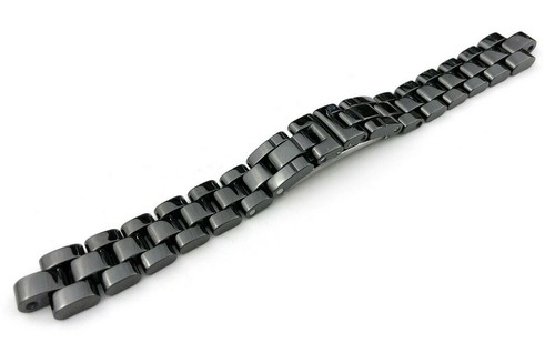 Cinturino cinturino braccialetto in ceramica nera 19 mm con fibbia si adatta orologi CHANEL J12