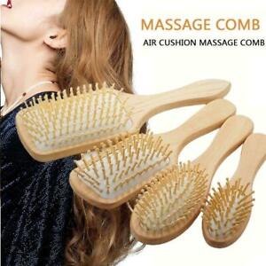 1pc Bamboo Hair Brush Massage Scalp Comb Nature Wood Static Brushes