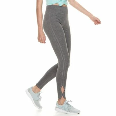 Juniors SO YOU Side-Slit High Rise Soft Stretch Yoga Leggings Gray NEW SIZE XS - Image 1 of 4