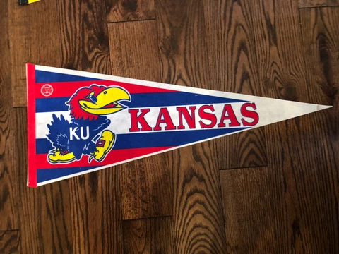 Kansas University Jayhawks Pennant 12” x 30” Wincraft Vintage Cover