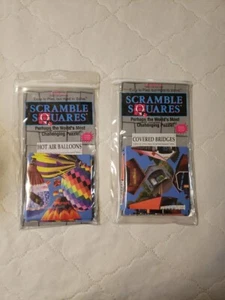 2 Sets Scramble Squares Puzzles Hot Air Balloons - Covered Bridges Fun! - Picture 1 of 5