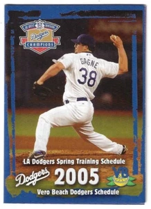 RARE 2005 Los Angeles Dodgers MLB SPRING TRAINING Baseball Schedule (ERIC GAGNE) - Picture 1 of 1