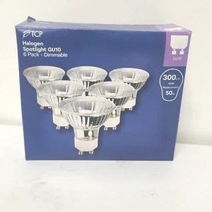 6x GU10 Dimmable Spotlight - Homebase 40w=50w 300Lm 1000h Life - Warm White - Picture 1 of 5