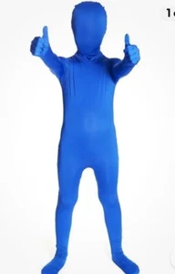 Kids Blue Morphsuit Boys Girls Fancy Dress Costume for Halloween Large 10-12 New - Picture 1 of 6