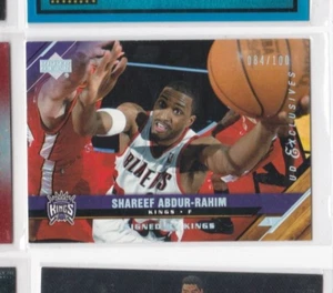 SHAREEF ABDUR-RAHIM 05-06 CUBIERTA SUPERIOR-UD EXCLUSIVAS TARJETA PARALELA-SERIE #'D/100 - Imagen 1 de 24