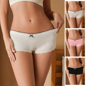 Mujeres Niños Pantalones Cortos Boxer Calzoncillos Cintura Baja Calzoncillos Sin Costuras Seguridad Bragas Ropa Interior - Imagen 1 de 14
