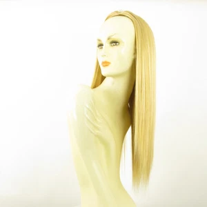 Demi-tête, demi-perruque lisse longue 60 cm  blond clair doré ref 014 en lg26 - Picture 1 of 8